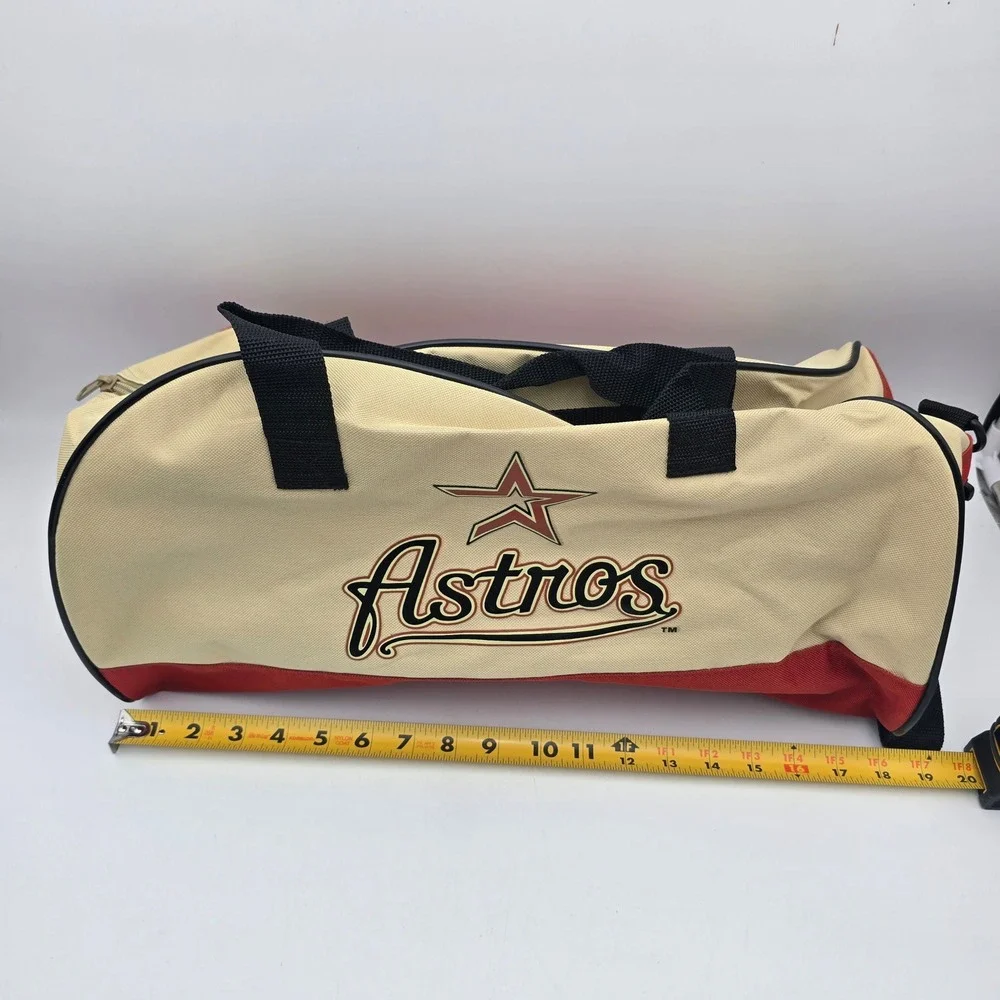 Houston Astros‎ 45th Anniversary Duffel Bag Tan Red 1962-2006 Kroger Promo MLB